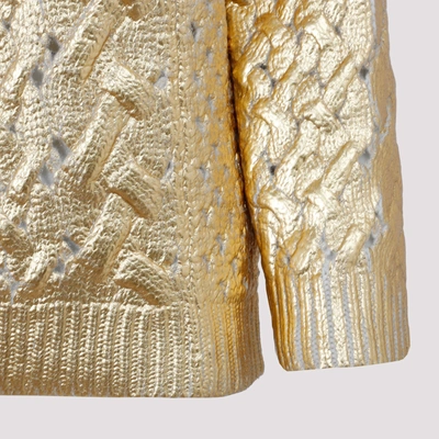 Shop Valentino Wool Sweater In Metallic