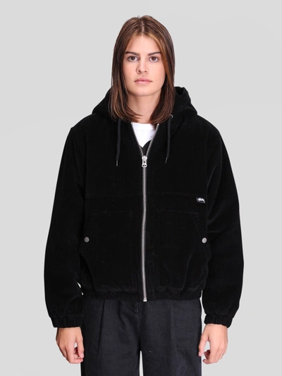 Shop Stussy Cord Work Jacket In Black