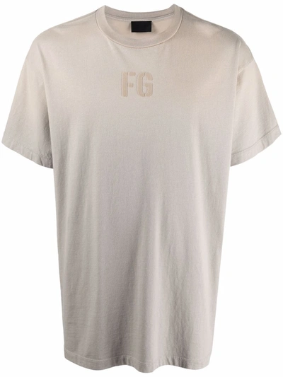 Shop Fear Of God T-shirts And Polos Grey