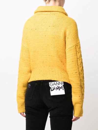 Shop Ganni Sweaters Yellow