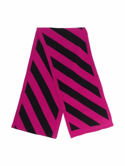 Shop Off-white Diag-print Arrows Scarf In Pink