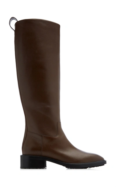 Shop Aeyde Women's Tammy Knee-length Leather Riding Boots In Black,brown