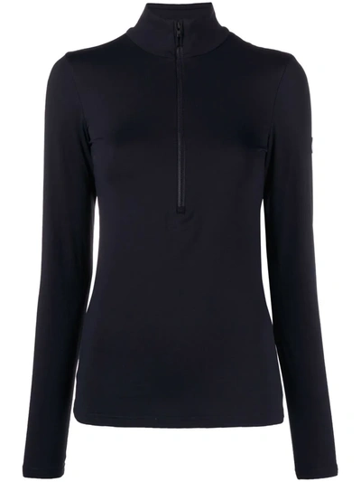 Shop Fusalp Logo-patch Zip-fastening Top In Blue