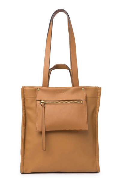 Shop Lucky Brand Soue Leather Tote In Mdbrown 01