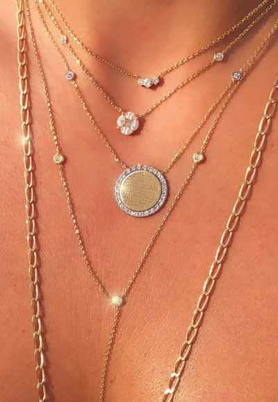 Shop Gemmed Ayat Al Kursi Pendant Necklace In 18-karat Yellow In Gold