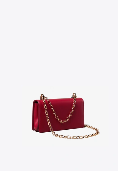 Shop Dolce & Gabbana Dg Girls Phone Bag In Calfskin In Red