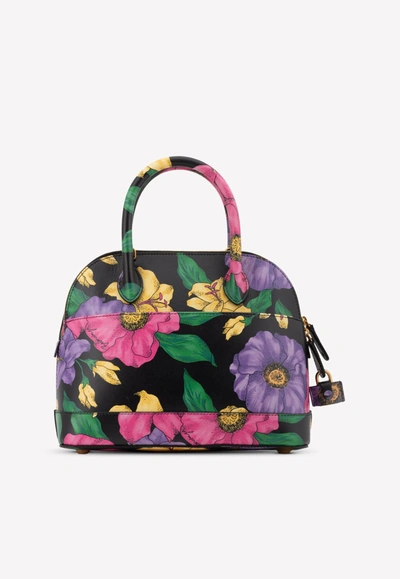 Shop Balenciaga Small Ville Floral Print Top Handle Bag In Multicolor