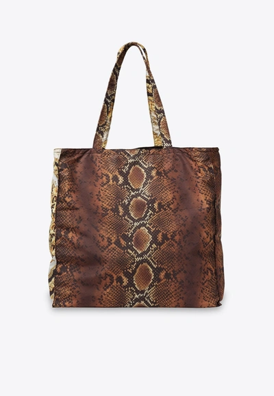 Shop Versace Barocco Mosaic Print Tote Bag In Multicolor