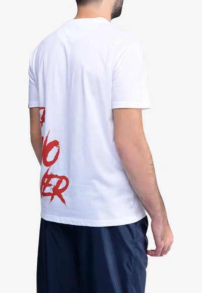 Shop Valentino X Undercover Vvv Print Crew Neck T-shirt- Delivery In 3-4 Weeks In White