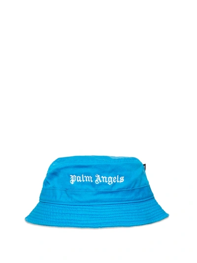 Shop Palm Angels Classic Bucket Hat In Blue