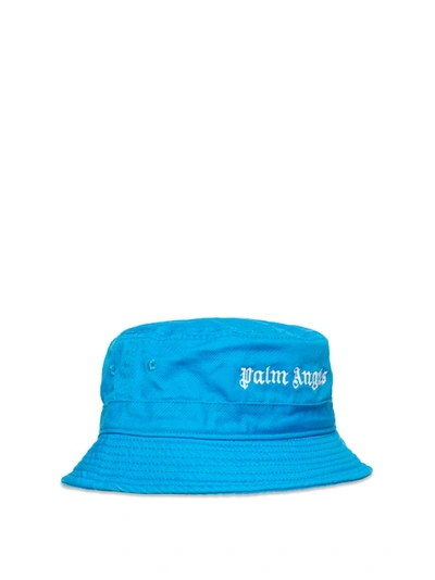 Shop Palm Angels Classic Bucket Hat In Blue