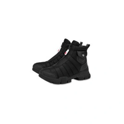 Shop Love Moschino Nylon Trekking Sock Boot In Black