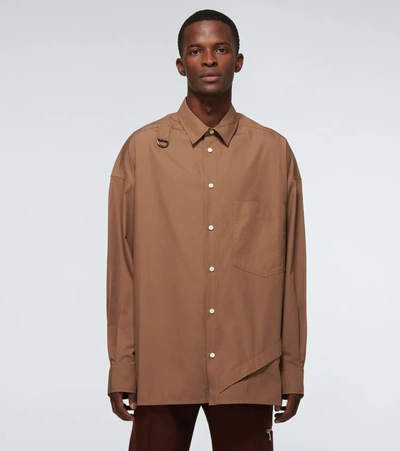 Shop Jacquemus La Chemise Banane Long-sleeved Shirt In Brown
