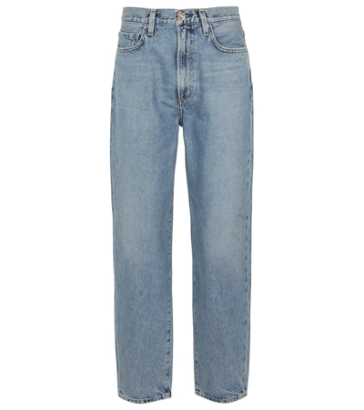 Shop Goldsign The Peg High-rise Straight Jeans In Blue