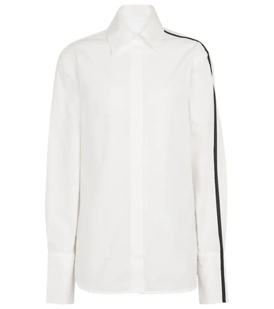 Shop Peter Do Cotton Long-sleeved Shirt In White