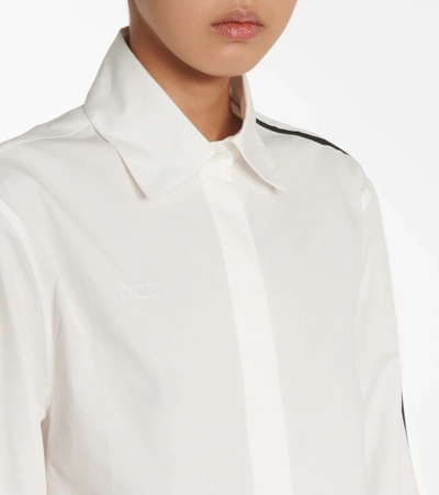 Shop Peter Do Cotton Long-sleeved Shirt In White
