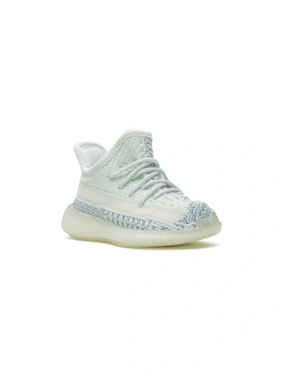 Shop Adidas Originals Yeezy Boost 350 V2 "cloud White" Sneakers In Blue