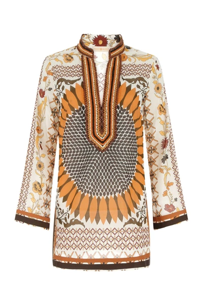 Shop Tory Burch Printed Beach Tunic In Multi