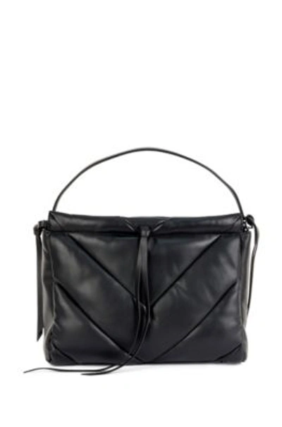Shop Hugo Boss Faux Leather Tote Bag With Chevron Quilting In Black