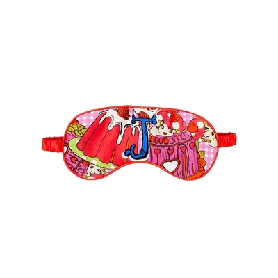 Shop Jessica Russell Flint J Is For Jelly Silk Eye Mask In Pink