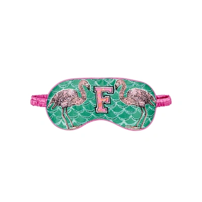 Shop Jessica Russell Flint F Is For Flamingo Silk Eye Mask In Pink