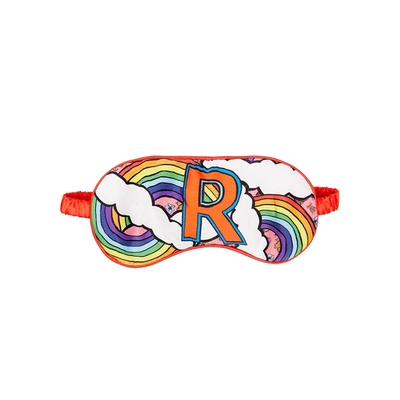 Shop Jessica Russell Flint R Is For Rainbow Silk Eye Mask In Multicoloured