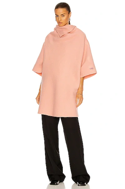 Shop Raf Simons Short Sleeve Scarf Ataraxia Top In Light Pink