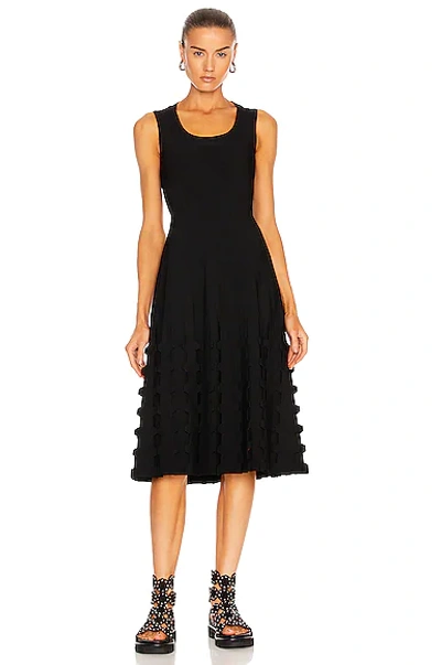 Alaïa Sleeveless Midi Dress In Noir