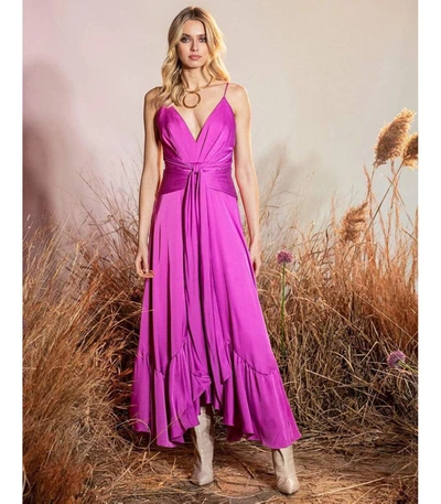 Shop Patbo Sleeveless Tie Front Midi Dress In Orchid