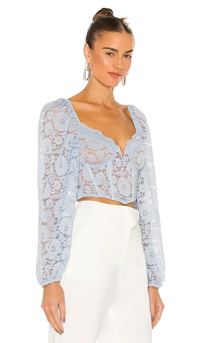 Shop V. Chapman Delphine Top In Baby Blue