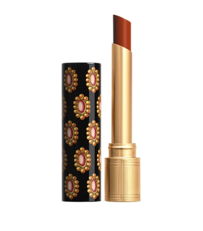 Shop Gucci 's Rouge De Beauté Brillant Glow & Care Lip Colour In Brown