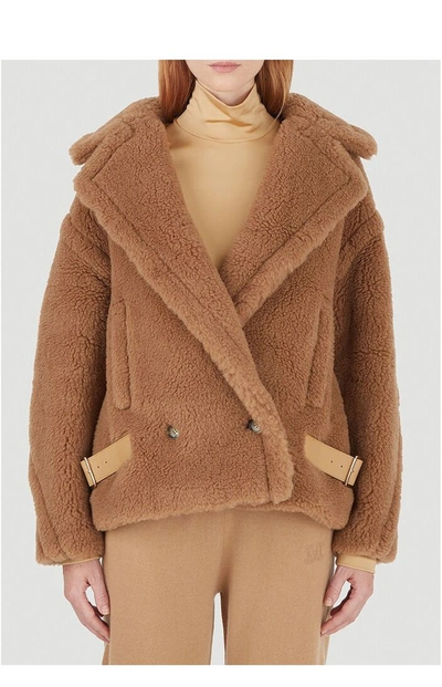 Shop Max Mara Kiota Short Coat In Brown