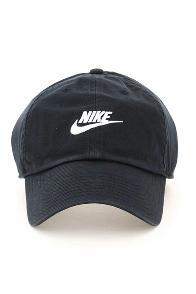 Shop Nike Sportswear Heritage86 Futura Baseball Cap In Black