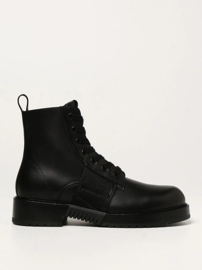 Shop Valentino Leather Ankle Boot In Black