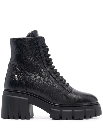 Shop Philipp Plein Iconic Plein Boots In Black