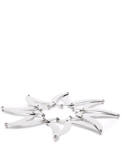 Shop Alessi Augh! Extended Trivet In Silver