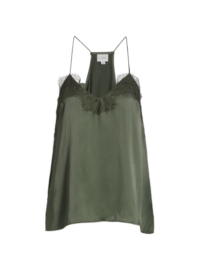 Shop Cami Nyc Racer Silk Camisole In Thyme