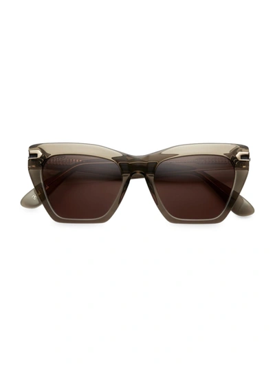 Shop Feroce Heather Blackout 51mm Cat Eye Sunglasses In Bronze