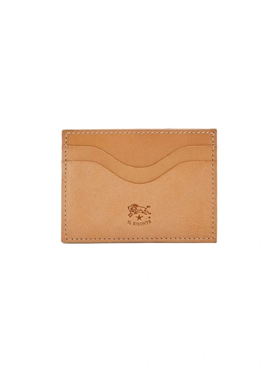 Shop Il Bisonte Women's Baratti Metallic Leather Card Case In Natural