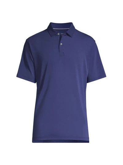 Shop Peter Millar Drirelease Natural Touch Polo Shirt In Atlantic Blue
