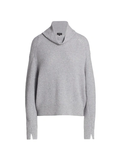 Shop Rag & Bone Women's Pierce Cashmere Turtleneck Sweater In Grey