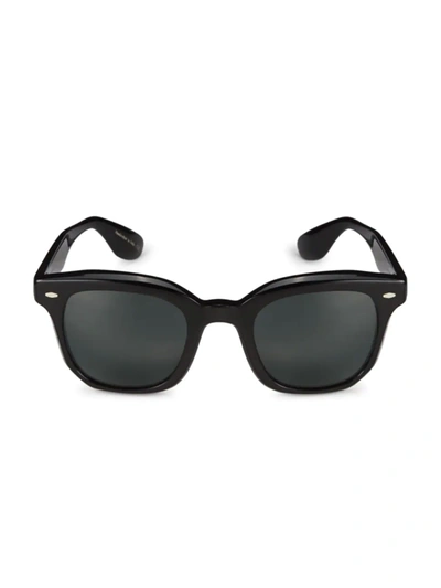 Shop Brunello Cucinelli Women's Filu' 50mm Square Sunglasses In Black Midnight