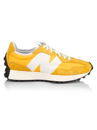 Shop New Balance Unisex 327 Lace-up Sneakers In Yellow