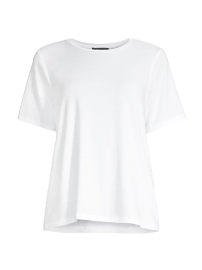 Shop Eileen Fisher Women's Crewneck T-shirt In White