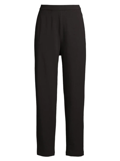 Shop Eileen Fisher Women's Slouch Organic Cotton Ankle Pants In Black