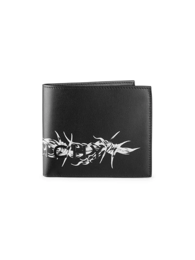 Shop Givenchy Leather Bifold Wallet In Black