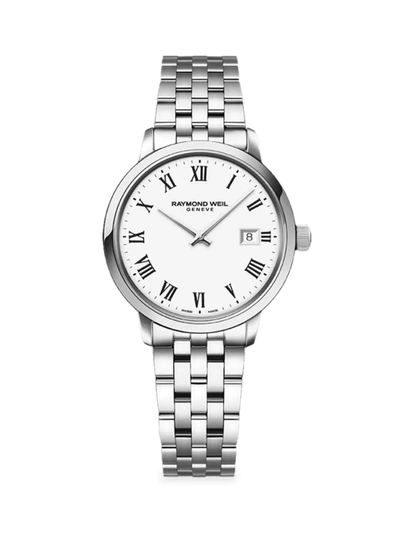 Shop Raymond Weil Women's Toccata Round Stainless Steel Bracelet Watch In Silver
