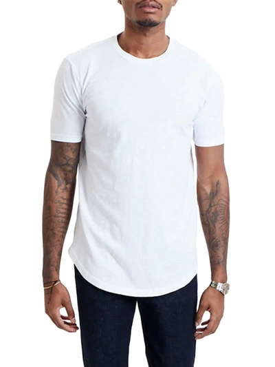 Shop Goodlife Men's Slub Cotton Scallop Crewneck T-shirt In White