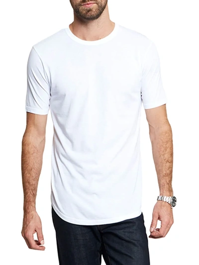 Shop Goodlife Men's Supima Cotton-blend Scallop Crewneck T-shirt In White