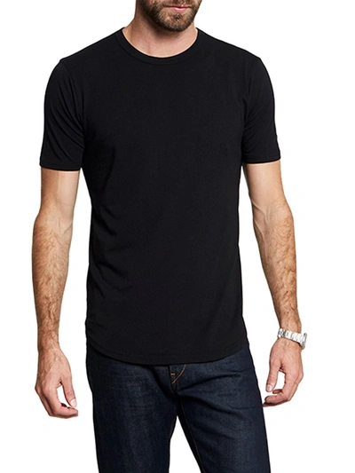 Shop Goodlife Men's Supima Cotton-blend Scallop Crewneck T-shirt In Black